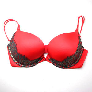 Victoria's Secret Very Sexy Red & Black Lace Push-Up 34D